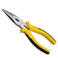 High Carbon Steel Needle Nose Plier, with Plastic, durable yellow 