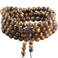 Hua Qinan Wood Buddhist Beads Bracelet, Round, polished original color, Approx 