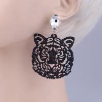 Boucle d'oreille de goutte acrylique, animal, pour femme, plus de couleurs à choisir, 75mm, Vendu par paire