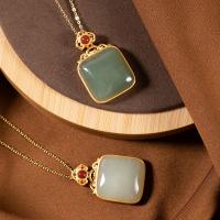 Collier de perles, Argent sterling 925, Plaqué d'or, chaîne Rolo & pour femme, plus de couleurs à choisir Environ 15.7 pouce, Vendu par brin