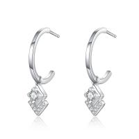 Sterling Silver Drop Earring, 925 Sterling Silver, fashion jewelry 23mmx6mm 