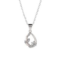 Sterling Silver Jewelry Necklace, 925 Sterling Silver, fashion jewelry, silver color, 17mmx9mm 