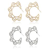 Zinc Alloy Stud Earring, plated, fashion jewelry & for woman & hollow nickel, lead & cadmium free, 46mm 
