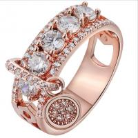 Rhinestone Zinc Alloy Finger Ring, plated, fashion jewelry & with cubic zirconia nickel, lead & cadmium free 