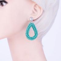 Crystal Drop Earring, Zinc Alloy, with Crystal, for woman 