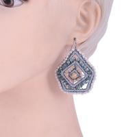 Boucle d'oreille de bijoux en cristal, alliage de zinc, avec Fil de coton & cristal, pour femme, plus de couleurs à choisir, Vendu par paire