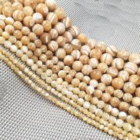Natural Freshwater Shell Beads, Round, DIY & stripe, mixed colors, Approx 0. 