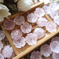 quartz rose calotte de perle, fleur, DIY, 16mm, Vendu par PC