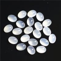 Кабошоны из драгоценных камней, Белый халцедон, Овальная форма, полированный, DIY & разный размер для выбора, продается PC