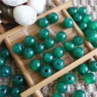 Natural Green Agate Beads, Round, polished, DIY, 10mm Approx 3mm 