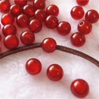 Бусины из натурального Красного Агата, красный агат, Круглая, полированный, DIY, 10mm, отверстие:Приблизительно 3mm, продается PC