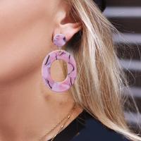 Resin Drop Earring, Zinc Alloy, with Resin, for woman 