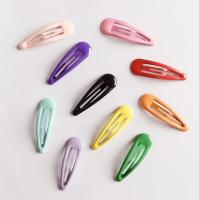 Hair Snap Clips, Resin, with Plastic, Geometrical Pattern, epoxy gel, for children 50mm 