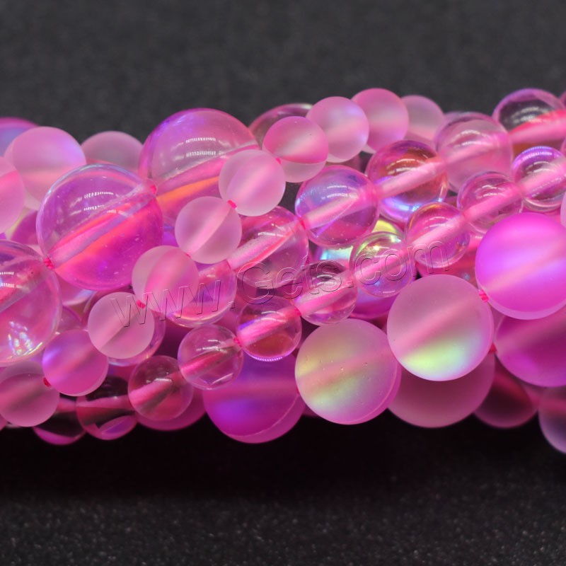 Natural Moonstone Beads, Round, DIY & different size for choice, pink, Length:Approx 15 Inch, Sold By Strand