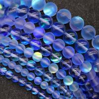 Mondstein Perlen, rund, DIY & verschiedene Größen vorhanden, tiefblau, Länge:ca. 15 ZollInch, verkauft von Strang