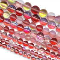 Mondstein Perlen, rund, DIY & verschiedene Größen vorhanden, rot, Länge:ca. 15 ZollInch, verkauft von Strang