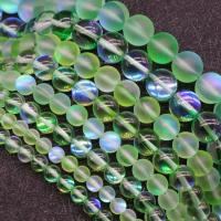Mondstein Perlen, rund, DIY & verschiedene Größen vorhanden, grün, Länge:ca. 15 ZollInch, verkauft von Strang