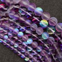 Mondstein Perlen, rund, DIY & verschiedene Größen vorhanden, dunkelviolett, Länge:ca. 15 ZollInch, verkauft von Strang