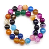 Natural Lace Agate Beads, Round, DIY multi-colored Approx 15 Inch 