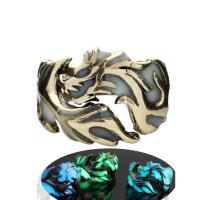 Other Ring for Men, Zinc Alloy, with Resin, Dragon, plated & luminated 