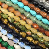 Mixed Gemstone Beads, Teardrop, polished, DIY & faceted Approx 