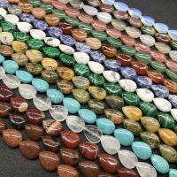 Gemischte Edelstein Perlen, Tropfen, poliert, DIY & verschiedenen Materialien für die Wahl, keine, 13x18x6mm, ca. 22PCs/Strang, verkauft von Strang