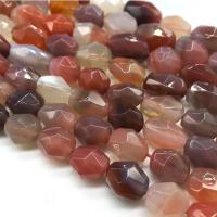 Natural Two Tone Agate Beads, polished, DIY pink 