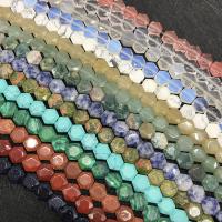 Mixed Gemstone Beads, Hexagon, polished, DIY & faceted Approx 