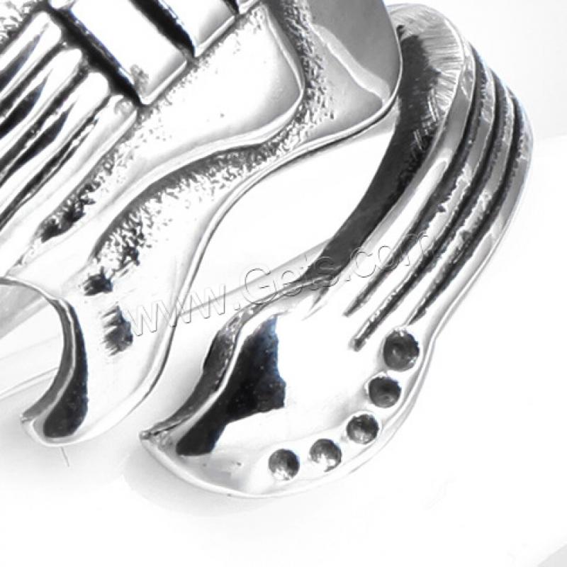 El anillo de dedo unisex, Partículas de acero, guitara, unisexo & diverso tamaño para la opción, color original, Vendido por UD