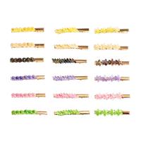 Alligator Hair Clip, Zinc Alloy, with Crystal, gold color plated & for woman 