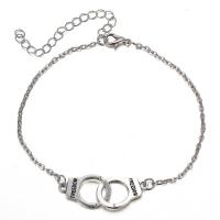 Zinc Alloy Anklet, plated, Adjustable & fashion jewelry & Unisex, nickel, lead & cadmium free 