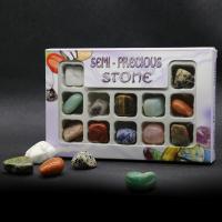 Gemstone Minerals Specimen, polished, 12 pieces & DIY, mixed colors 