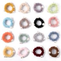 Goma Elástica, felpa, con Perlas plásticas, elástico & para mujer, más colores para la opción, 75x20mm, Vendido por UD