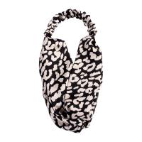 Headband, Cloth, printing, elastic & for woman & leopard pattern 520mm 