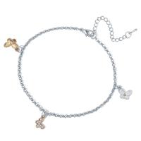 Zinc Alloy Anklet, plated, fashion jewelry & Unisex & with rhinestone, nickel, lead & cadmium free 