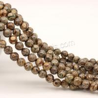 Natural Tibetan Agate Dzi Beads, Round, polished, DIY Approx 15 Inch 