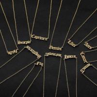 Stainless Steel Jewelry Necklace, 12 Signs of the Zodiac, plated, fashion jewelry & for woman 