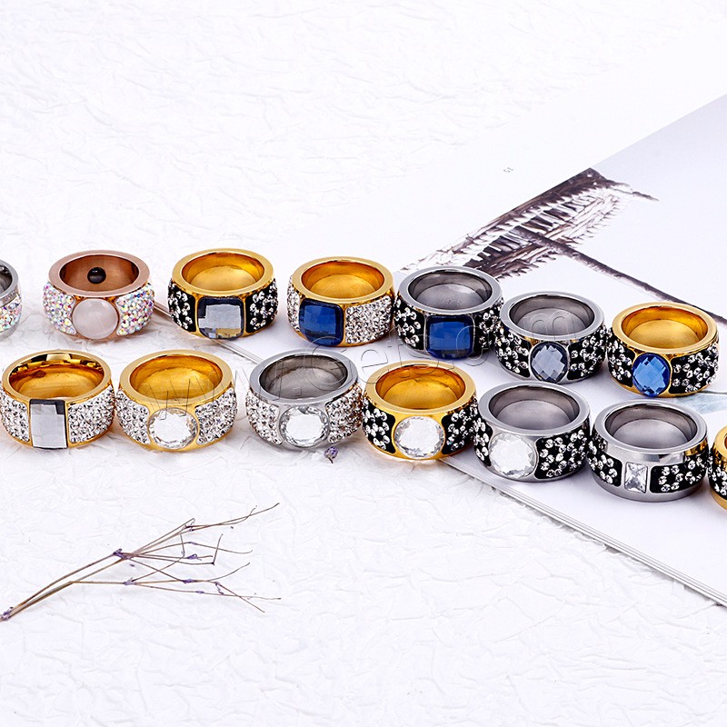 チタン鋼の指環, チタン鋼, とともに 粘土, メッキ, 異なるサイズの選択 & 異なるスタイルを選択 & 女性用, 無色, 11mm, 売り手 パソコン