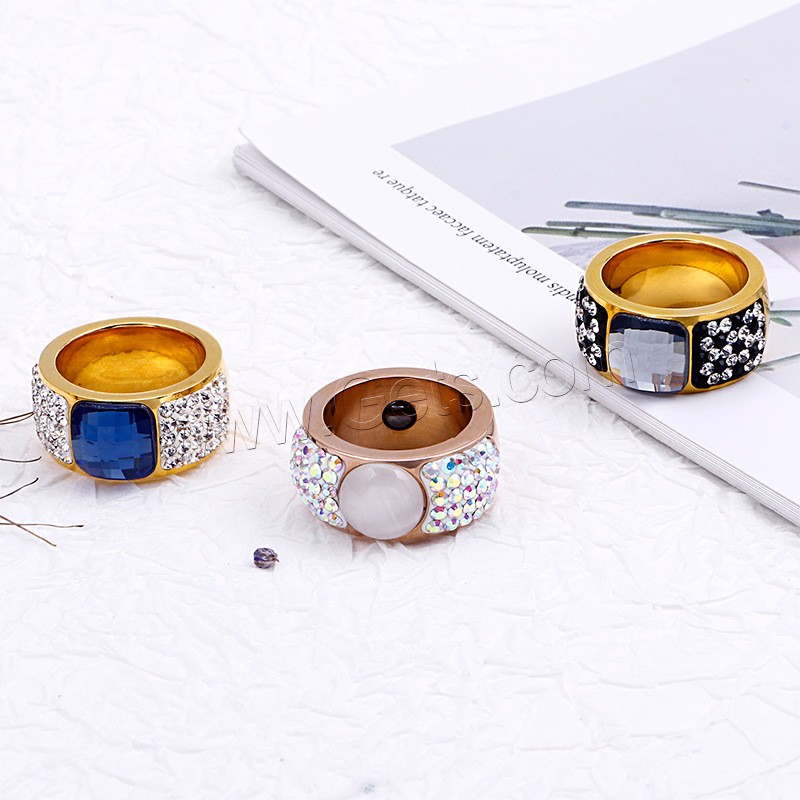 チタン鋼の指環, チタン鋼, とともに 粘土, メッキ, 異なるサイズの選択 & 異なるスタイルを選択 & 女性用, 無色, 11mm, 売り手 パソコン
