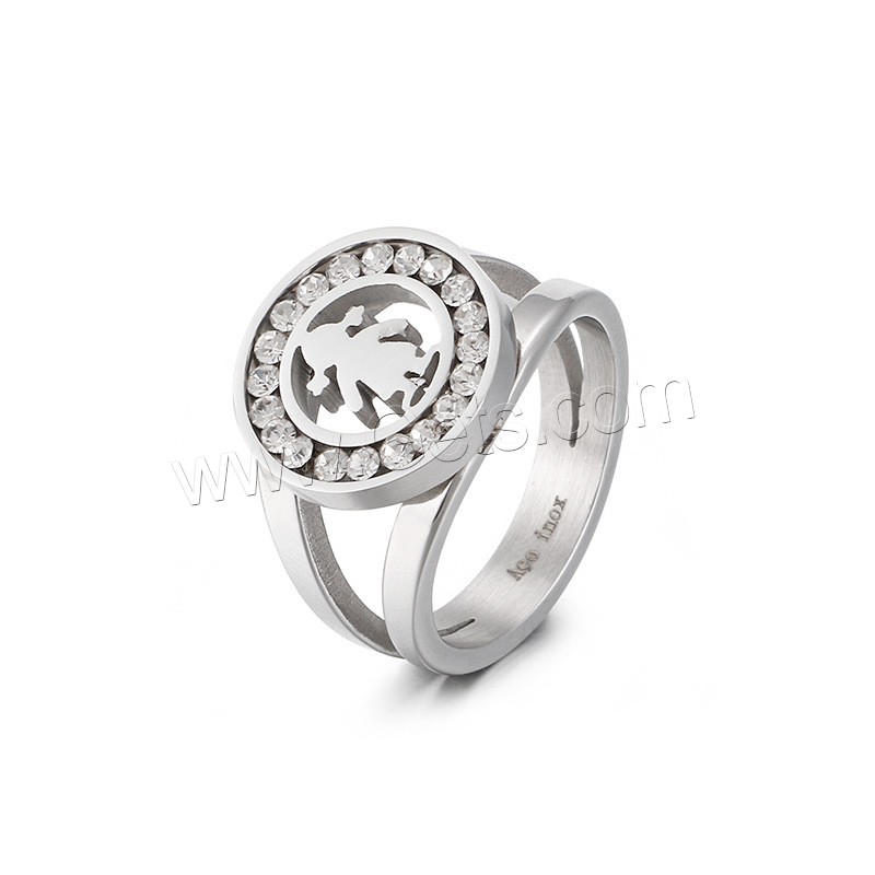 チタン鋼の指環, チタン鋼, メッキ, 異なるスタイルを選択 & マイクロパヴェジルコニア & 女性用, 無色, 5mm,16mm, 売り手 パソコン