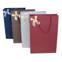 Bolsa de regalo, Papel, diverso tamaño para la opción & con la decoración de lazo, más colores para la opción, Vendido por UD