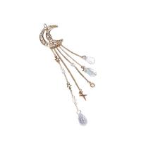 Hair Clip, Zinc Alloy, plated, for woman & with rhinestone 