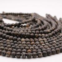 Natural Tibetan Agate Dzi Beads, Round, polished, DIY brown Approx 14.5 Inch 
