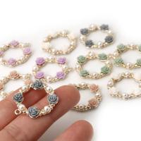 Zinc Alloy Jewelry Pendants, with Resin & Plastic Pearl, for woman 