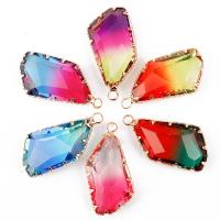 Colgantes de cristal latón, metal, con Cristal, para mujer, más colores para la opción, 25x16mm, Vendido por UD