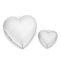 pendentifs de cœur en inox , acier inoxydable, peut s’ouvrir et mettre dans quelque chose & DIY & normes différentes pour le choix 0c Vendu par sac