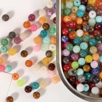 Solid Color Acrylic Beads, Round, DIY 6mm Approx 1.3mm 