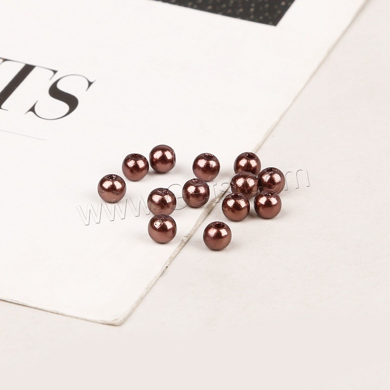 Perles en plastique ABS, Rond, vernis au four, DIY & normes différentes pour le choix & perle d'imitation, plus de couleurs à choisir, Vendu par sac