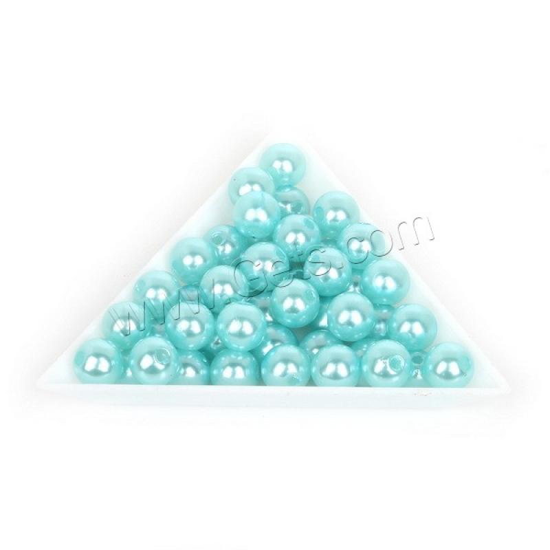 ABS Plastic Beads, Round, stoving varnish, DIY & different size for choice & imitation pearl, more colors for choice, Sold By Bag