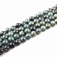 Jaspis Kambaba Perlen, Kambaba+Jasper, rund, poliert, DIY & verschiedene Größen vorhanden, grün, Länge:ca. 15.7 ZollInch, verkauft von Strang